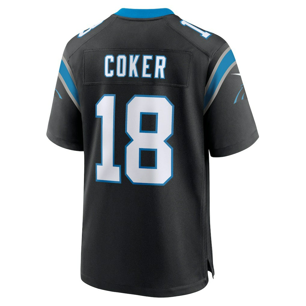 Jalen Coker Carolina Panthers Team Game Jersey - Black - Nike