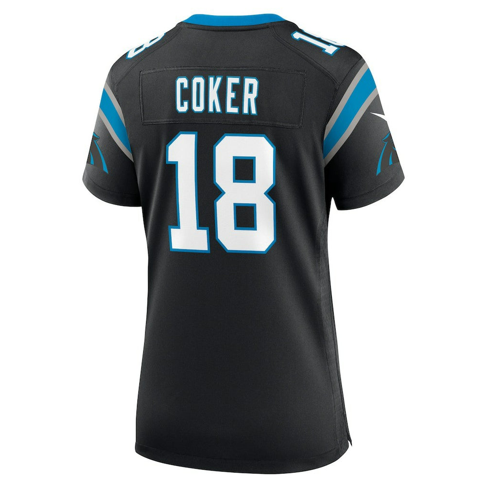 Jalen Coker Carolina Panthers Women's Team Game Jersey - Black - Nike