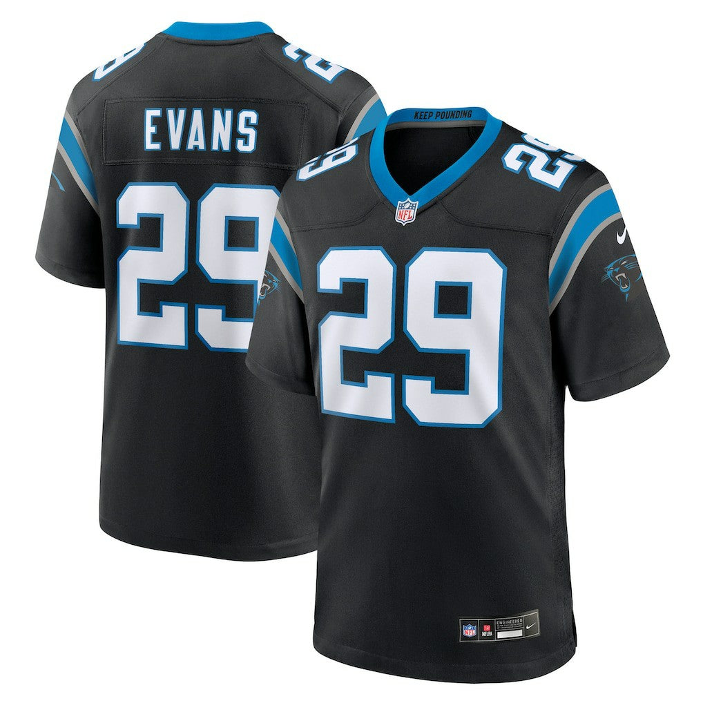 Akayleb Evans Carolina Panthers Team Game Jersey - Black - Nike
