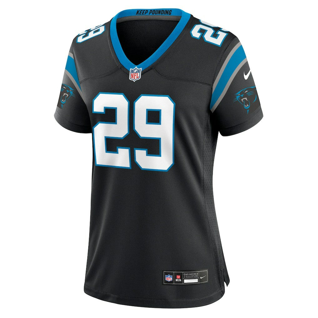 Akayleb Evans Carolina Panthers Women's Team Game Jersey - Black - Nike