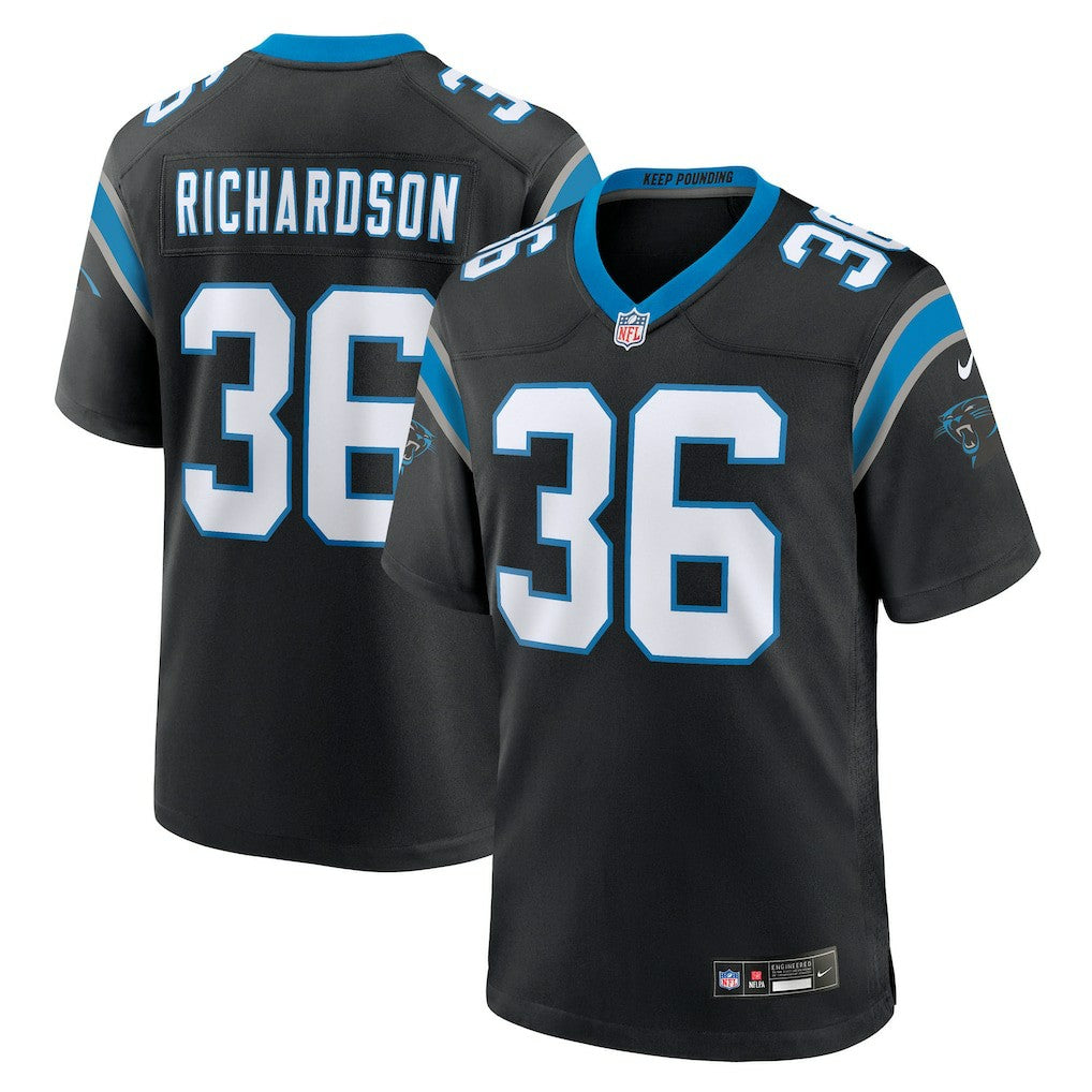 Demani Richardson Carolina Panthers Team Game Jersey - Black - Nike