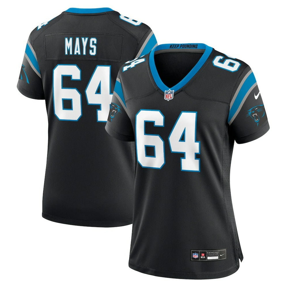Cade Mays Carolina Panthers Women's Team Game Jersey - Black - Nike