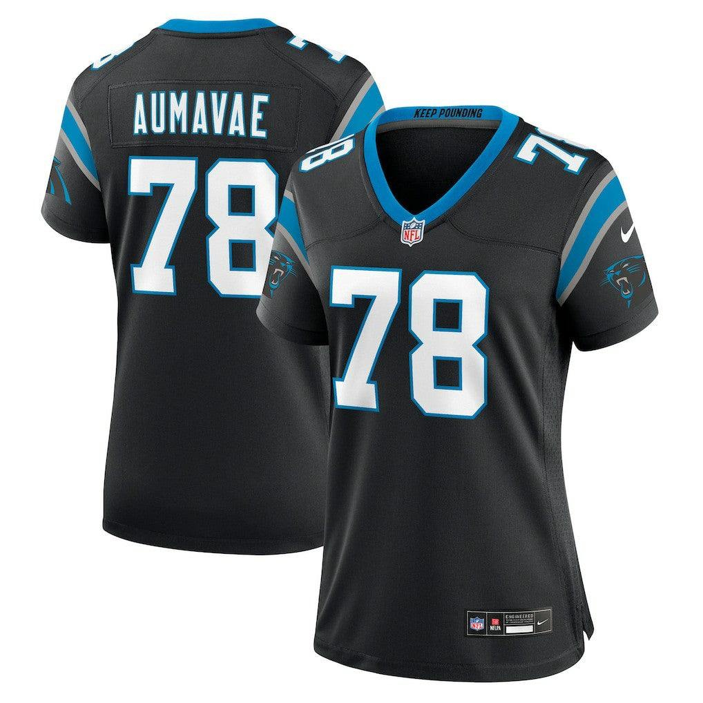 Popo Aumavae Carolina Panthers Women's Team Game Jersey - Black - Nike