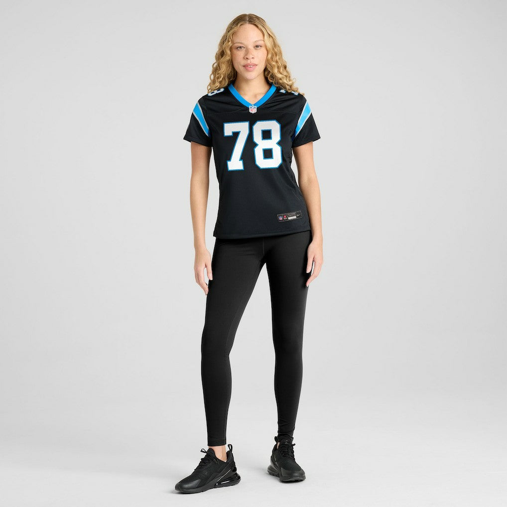Popo Aumavae Carolina Panthers Women's Team Game Jersey - Black - Nike
