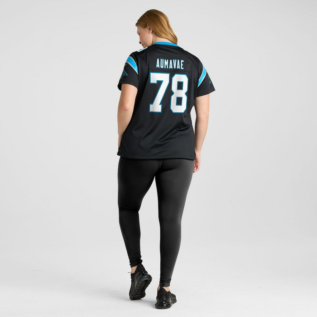 Popo Aumavae Carolina Panthers Women's Team Game Jersey - Black - Nike