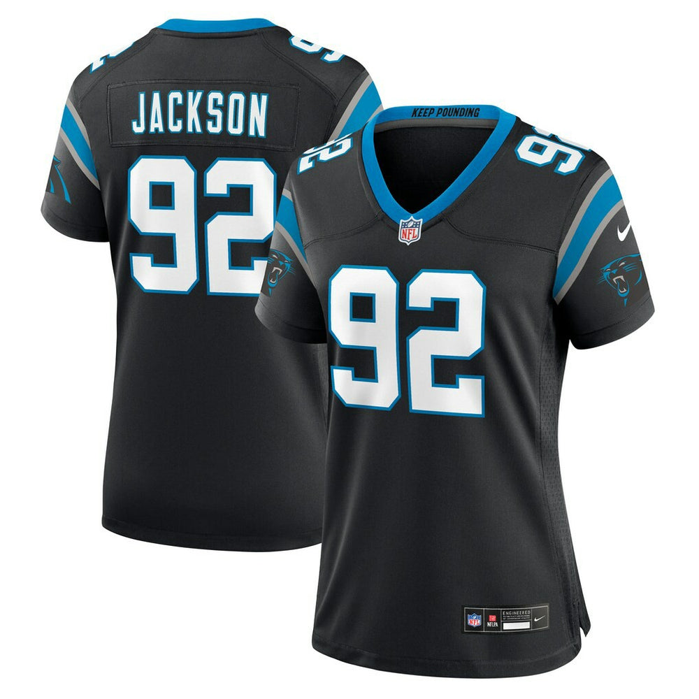 Cam Jackson Carolina Panthers Women's Team Game Jersey - Black - Nike