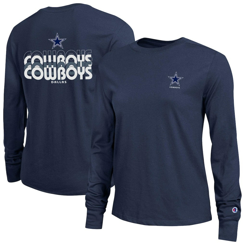 Dallas Cowboys Champion Women's Core Long-Sleeve T-Shirt - Navy - NFL