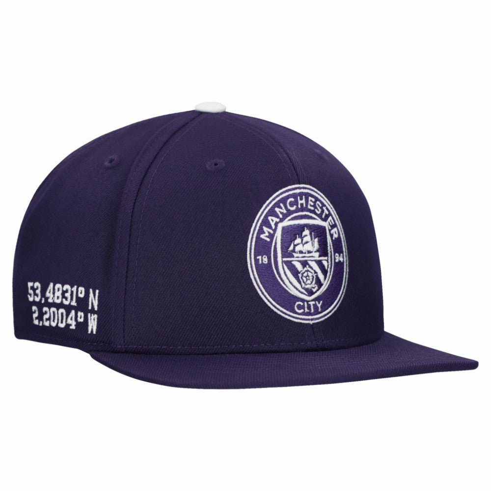 Manchester City Unisex Locale Snapback Hat Purple