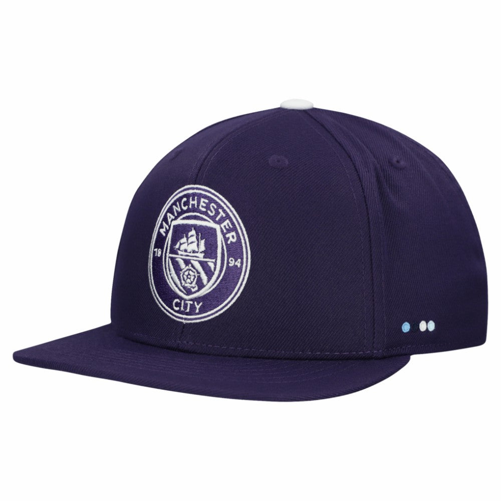Manchester City Unisex Locale Snapback Hat Purple