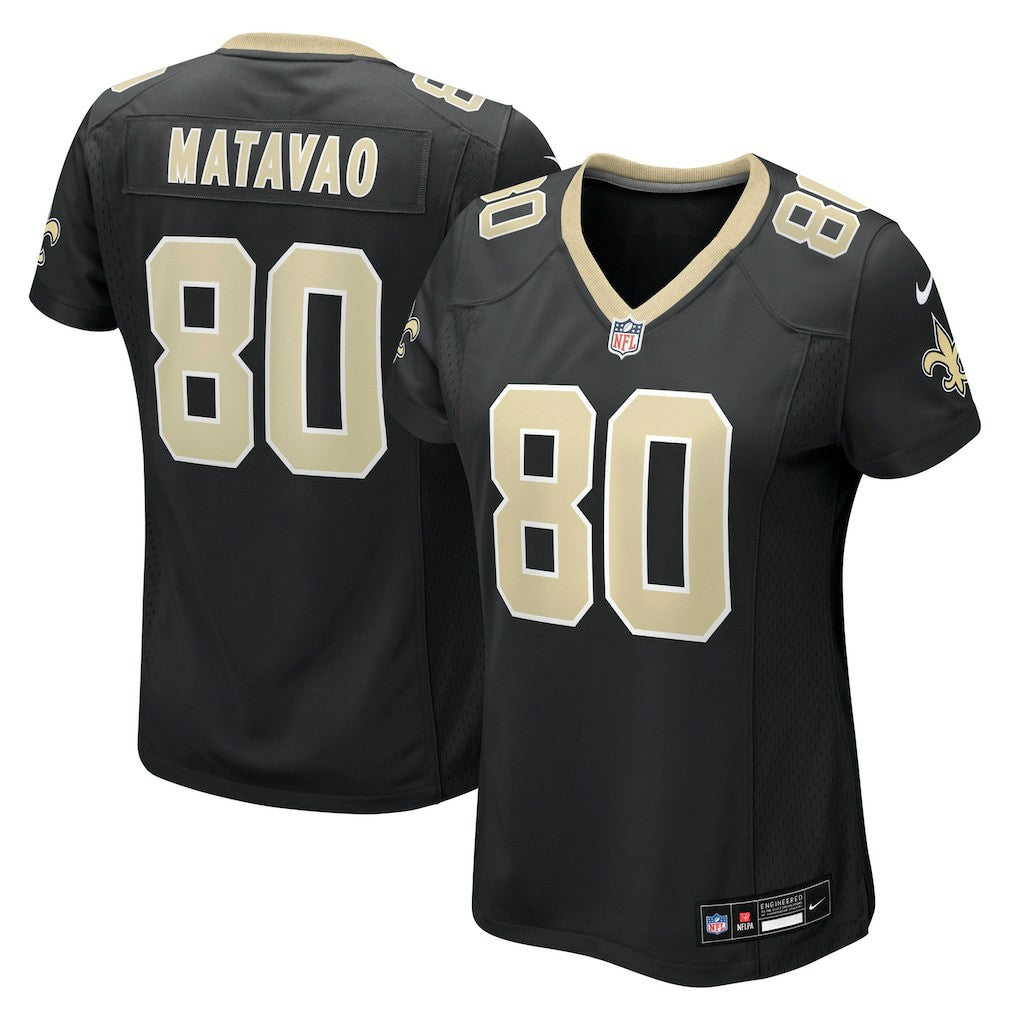 Moliki Matavao New Orleans Saints Women's Team Game Jersey - Black - Nike