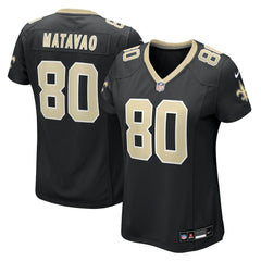 Moliki Matavao New Orleans Saints Women's Team Game Jersey - Black - Nike