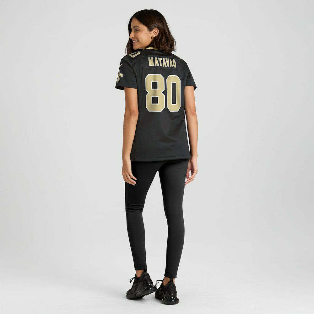 Moliki Matavao New Orleans Saints Women's Team Game Jersey - Black - Nike