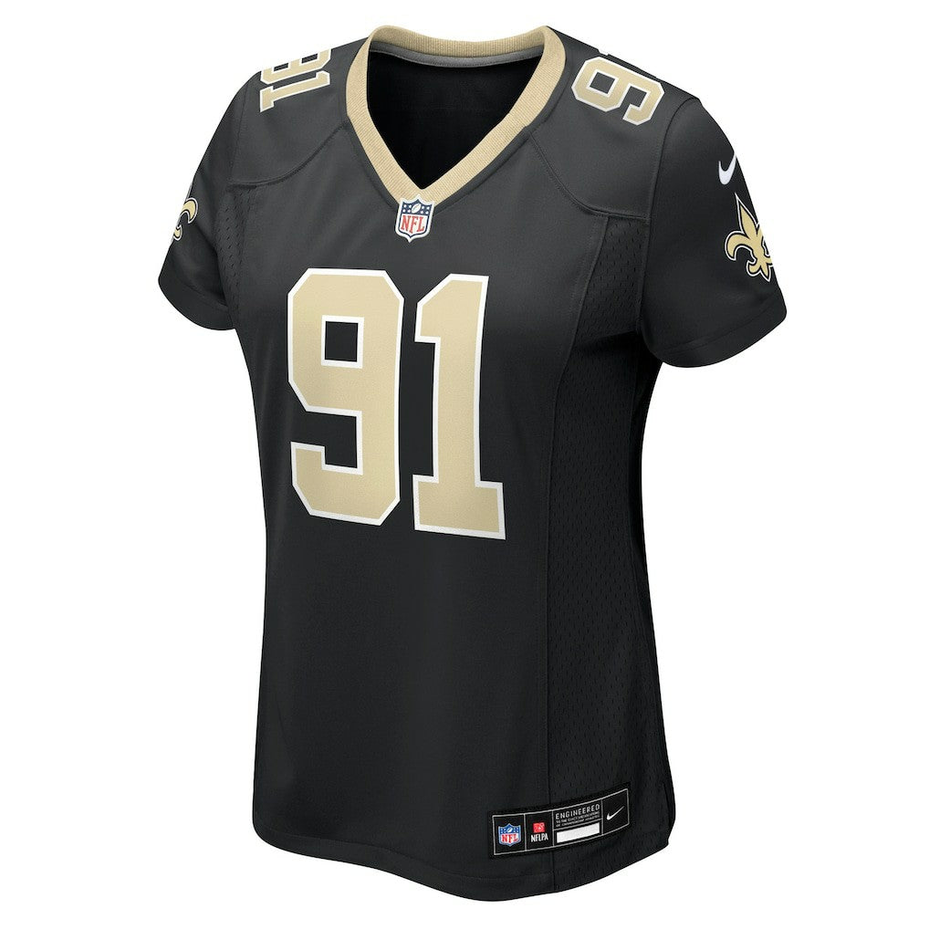 Vernon Broughton New Orleans Saints Women's Team Game Jersey - Black - Nike