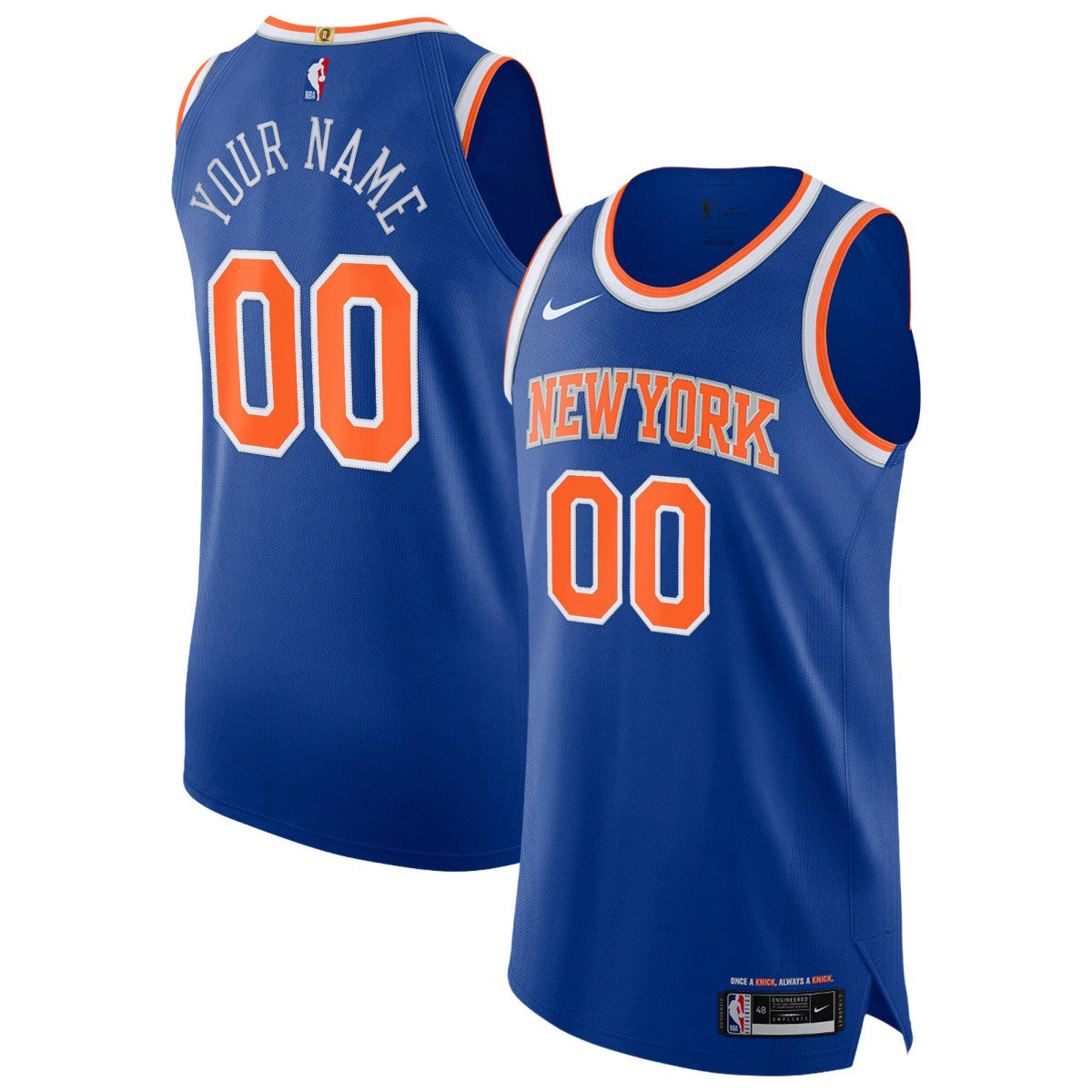 Nike New York Knicks Authentic Custom Jersey Icon Edition Blue