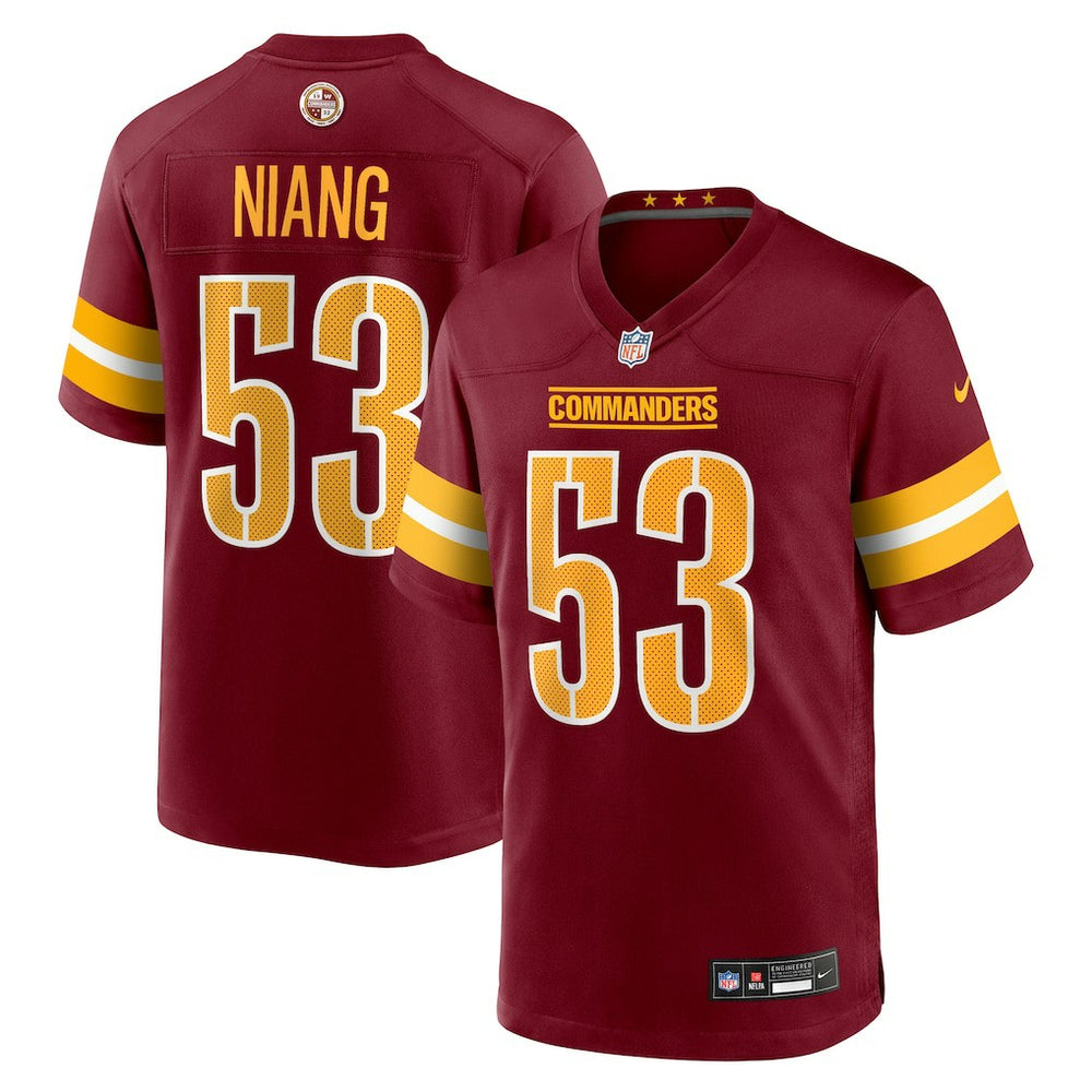 Lucas Niang Washington Commanders Team Game Jersey - Burgundy - Nike
