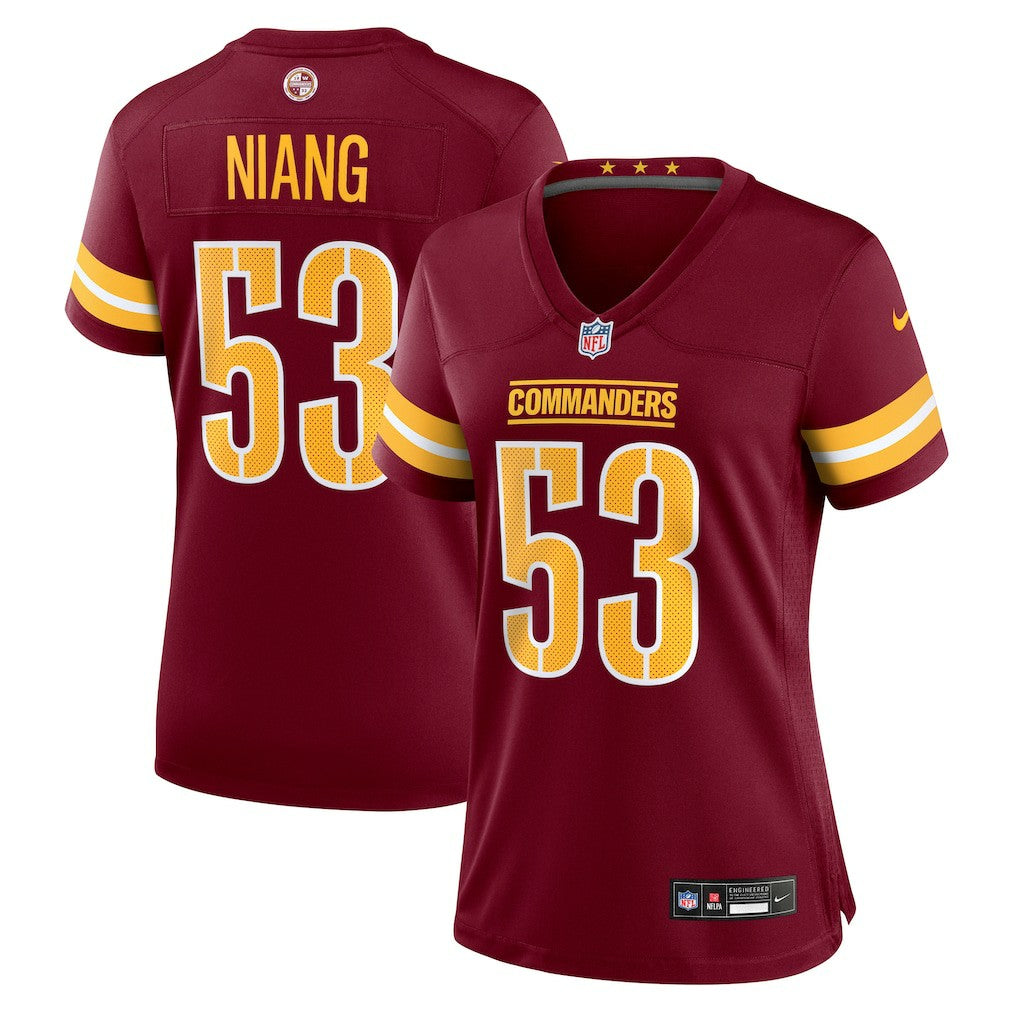Lucas Niang Washington Commanders Women's Team Game Jersey - Burgundy - Nike