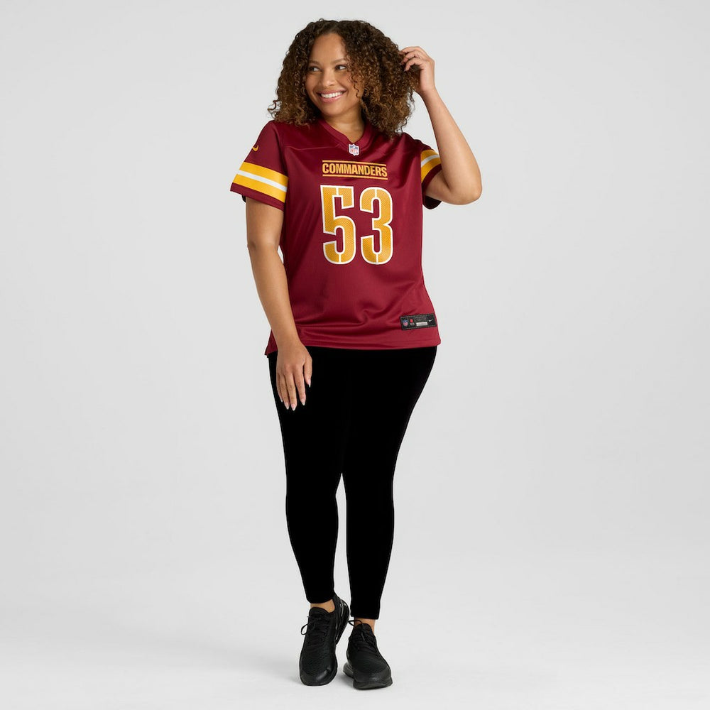 Lucas Niang Washington Commanders Women's Team Game Jersey - Burgundy - Nike