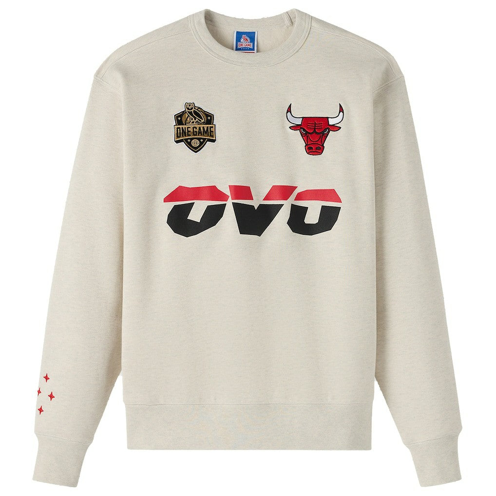 Chicago Bulls OVO x NBA Fleece Sweatshirt Natural