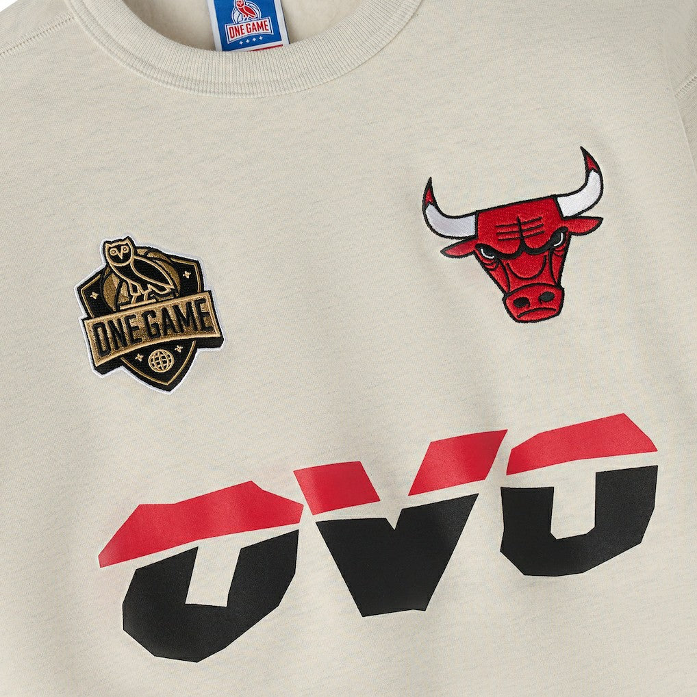 Chicago Bulls OVO x NBA Fleece Sweatshirt Natural