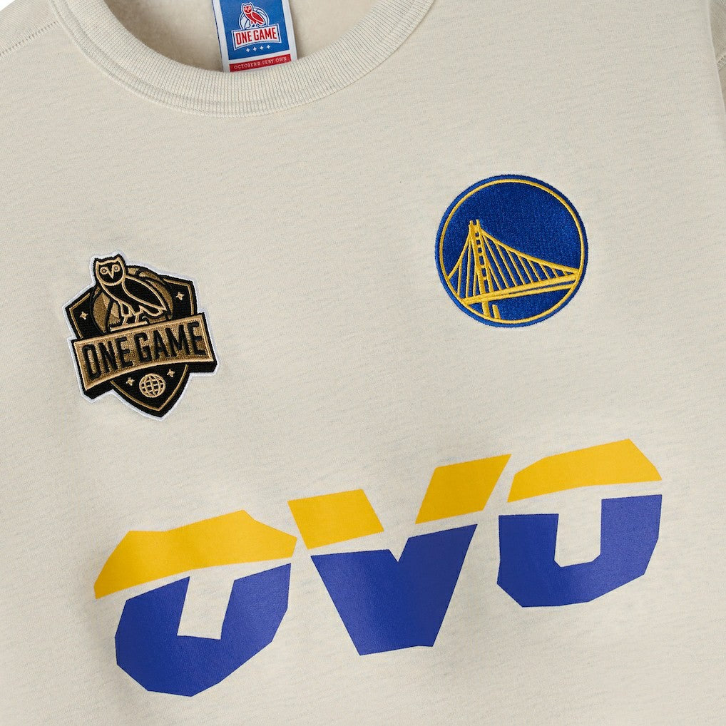 Golden State Warriors OVO x NBA Fleece Sweatshirt Natural