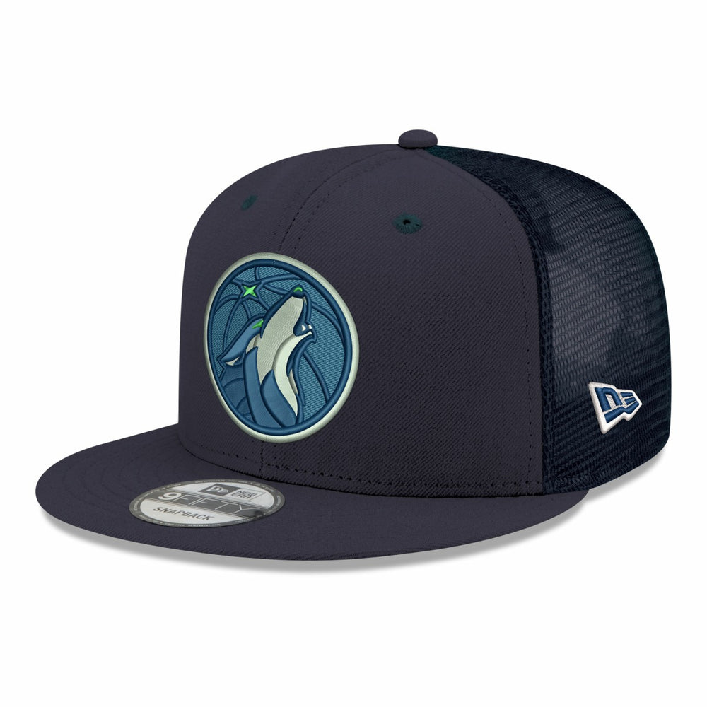 New Era Minnesota Timberwolves Core Logo Meshback 9FIFTY Snapback Hat Navy