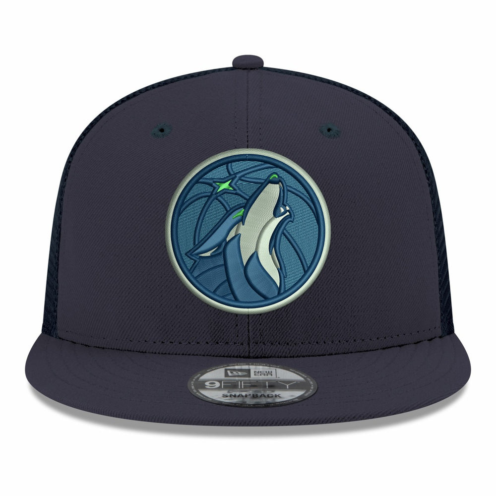 New Era Minnesota Timberwolves Core Logo Meshback 9FIFTY Snapback Hat Navy