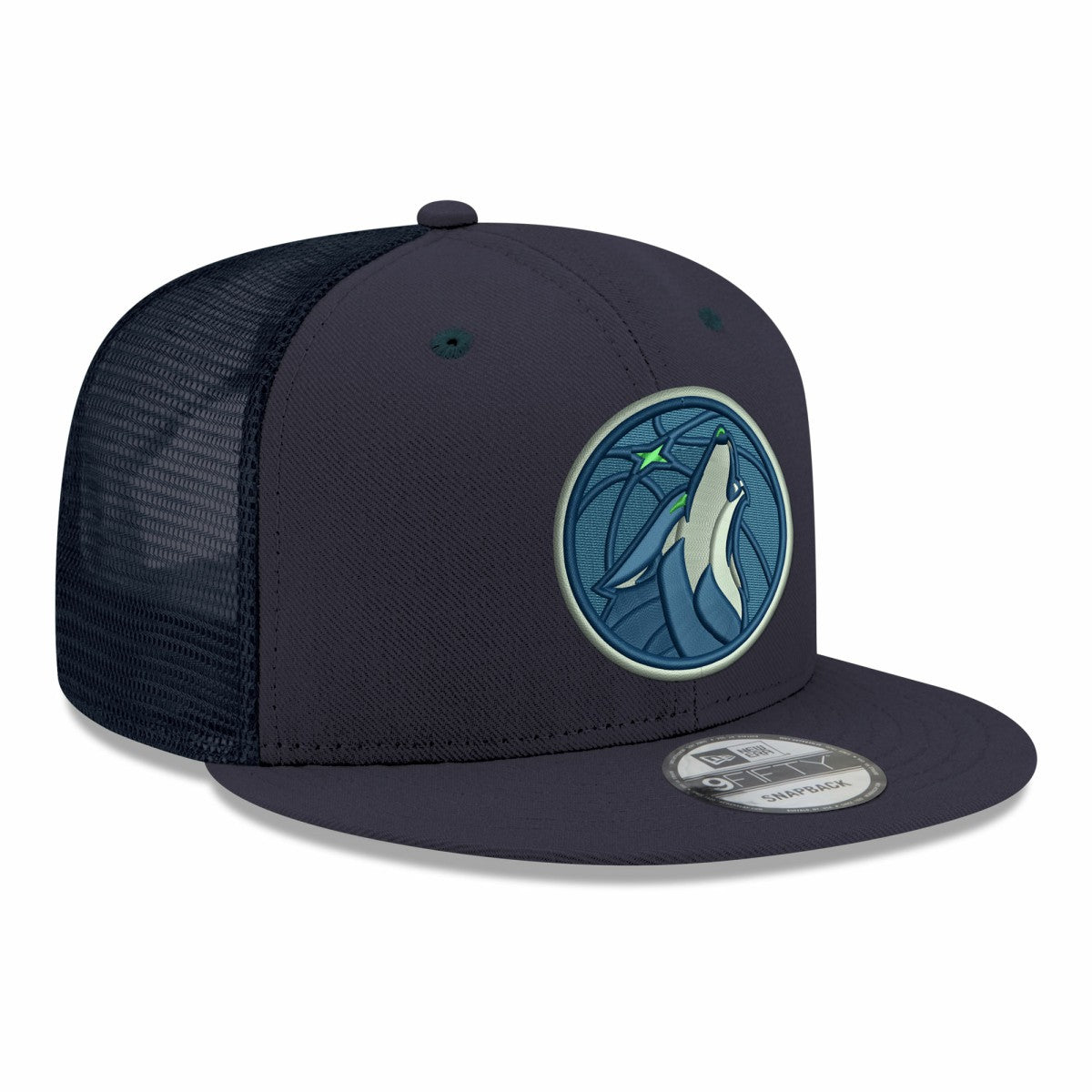 New Era Minnesota Timberwolves Core Logo Meshback 9FIFTY Snapback Hat Navy