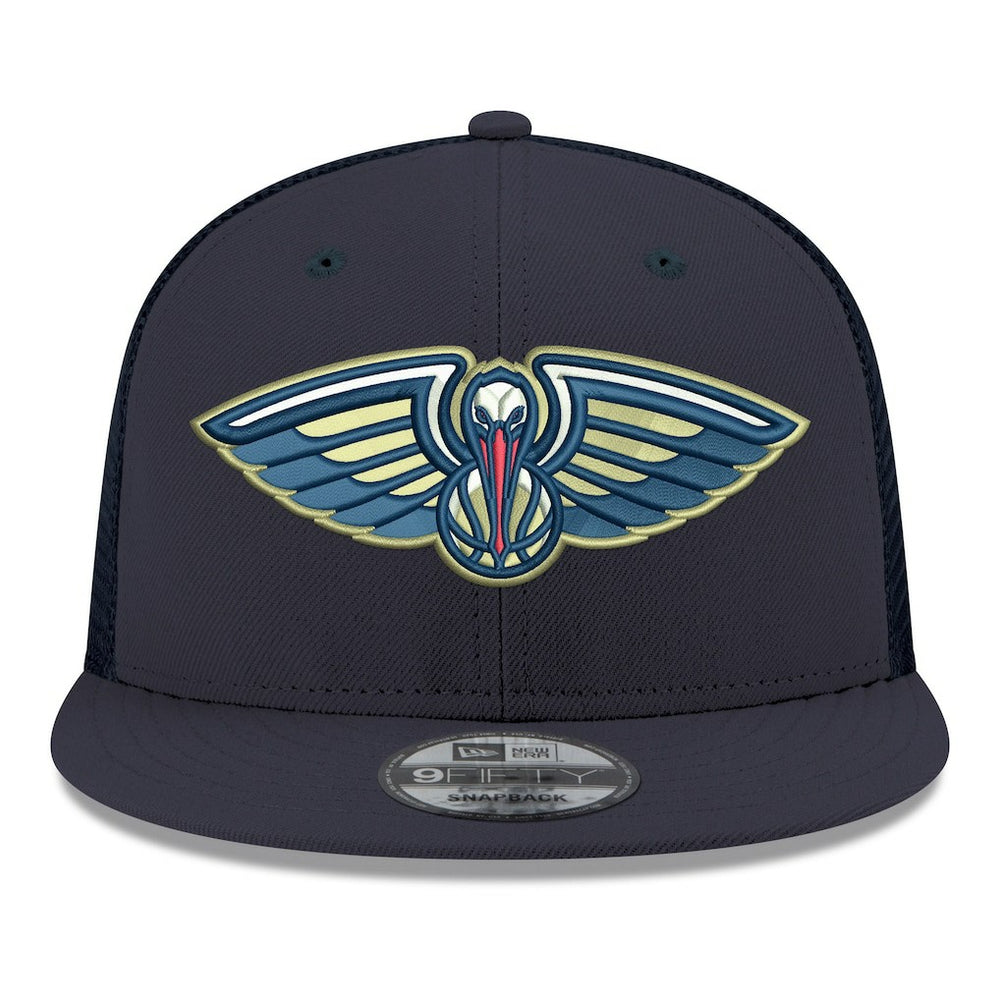New Era New Orleans Pelicans Core Logo Meshback 9FIFTY Snapback Hat Navy