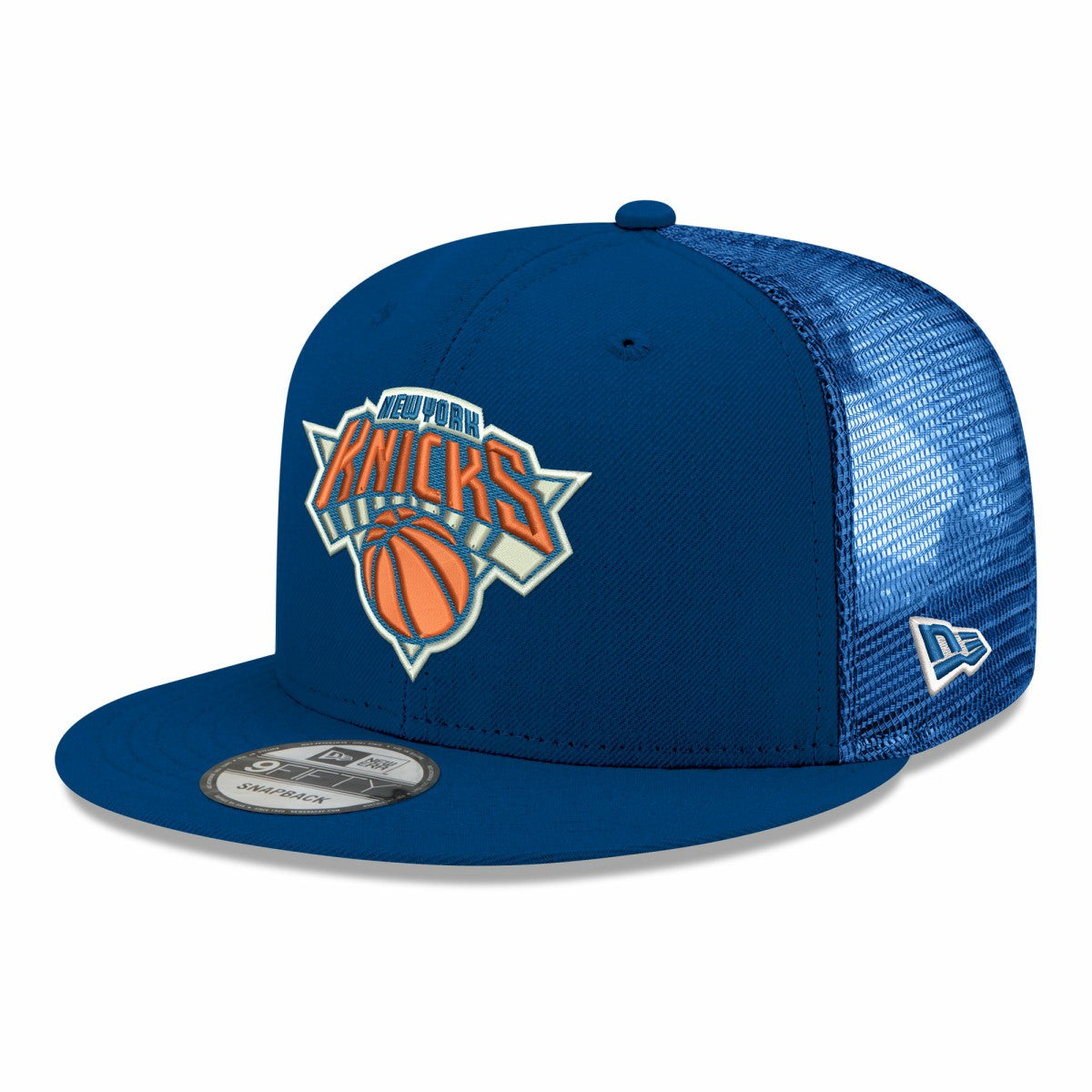 New Era New York Knicks Core Logo Meshback 9FIFTY Snapback Hat Blue
