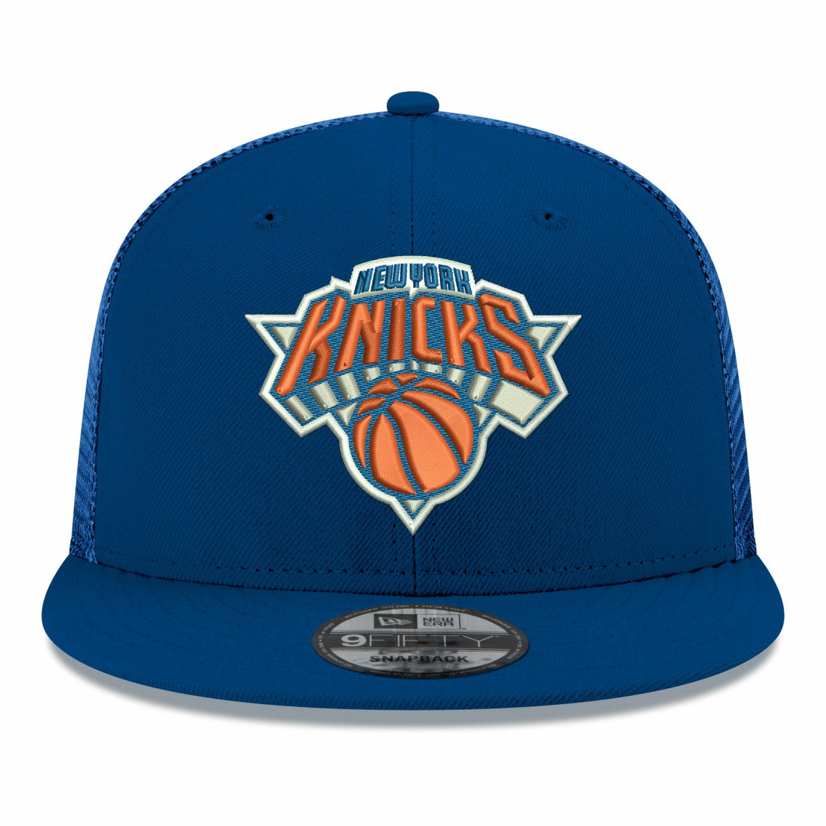 New Era New York Knicks Core Logo Meshback 9FIFTY Snapback Hat Blue