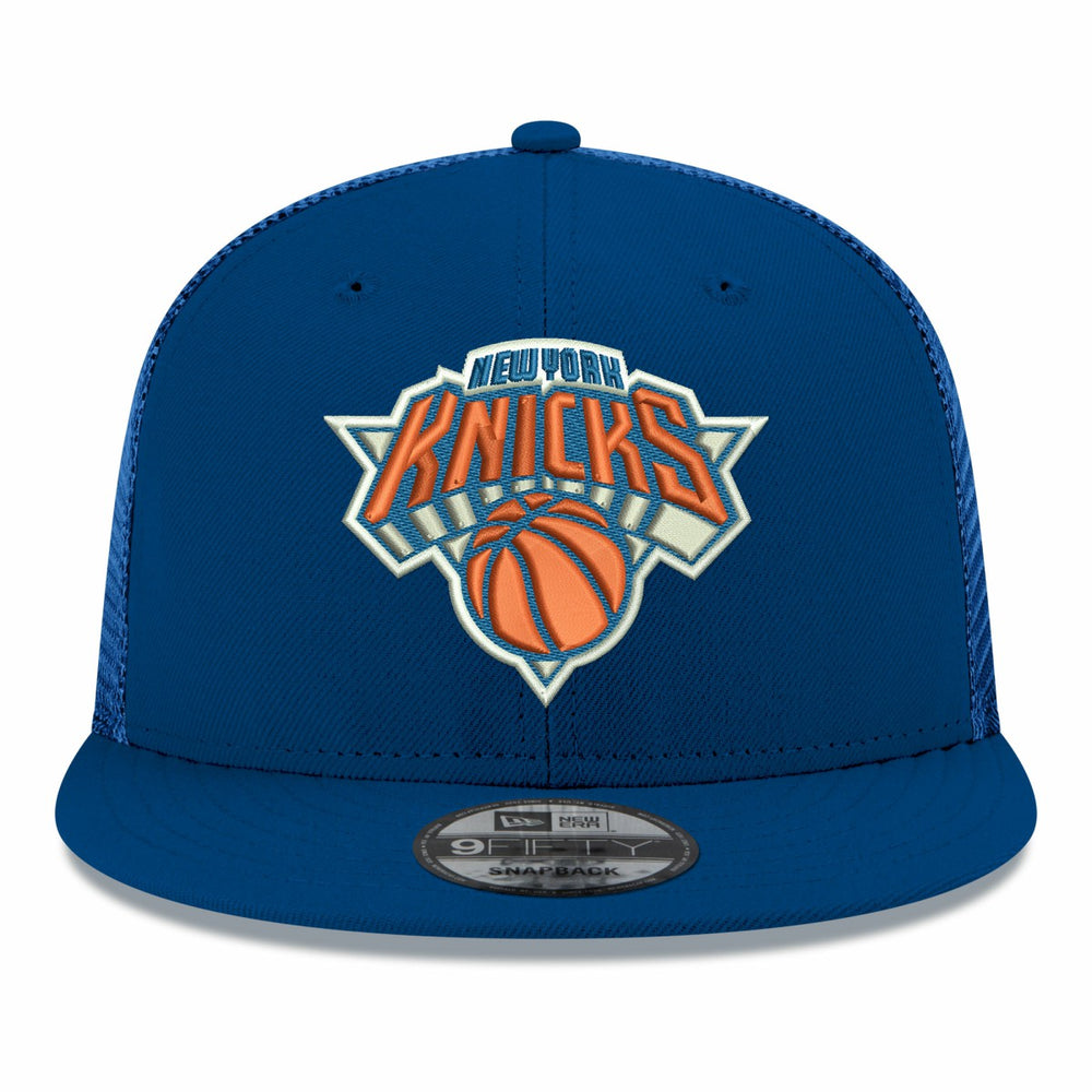 New Era New York Knicks Core Logo Meshback 9FIFTY Snapback Hat Blue