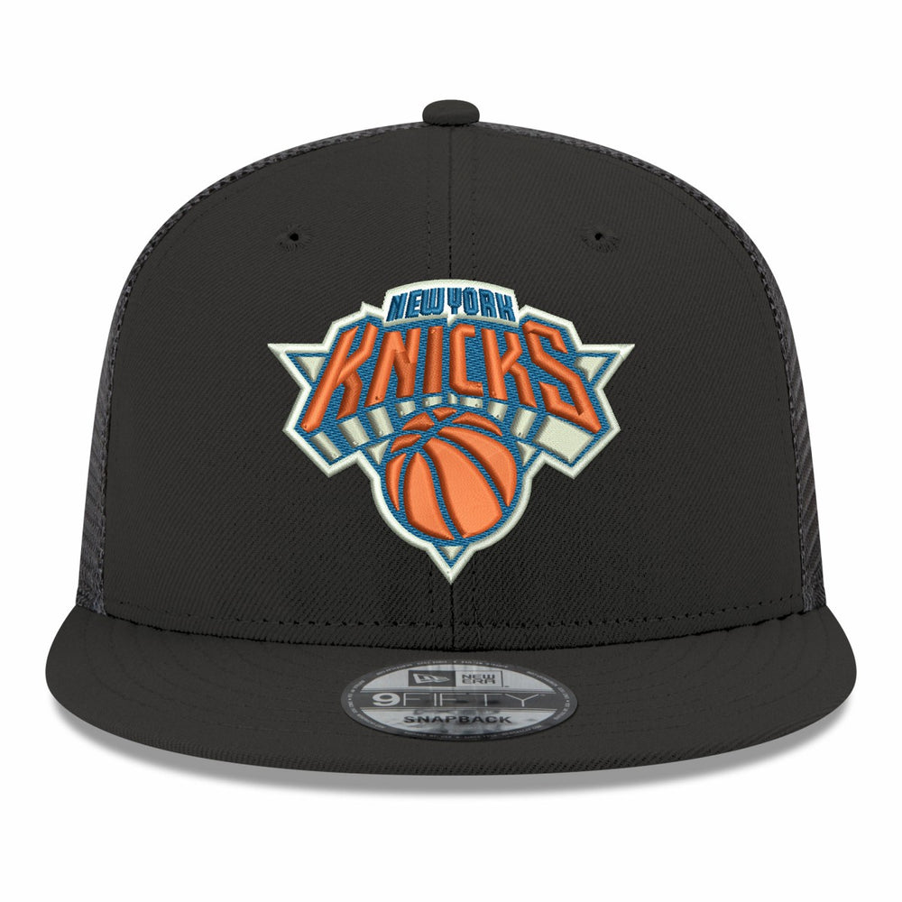 New Era New York Knicks Core Logo Meshback 9FIFTY Snapback Hat Black
