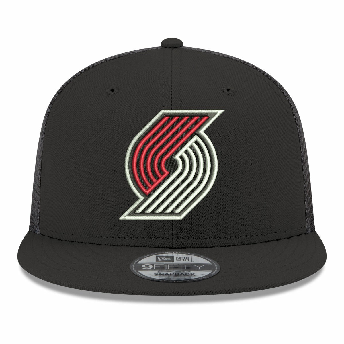 New Era Portland Trail Blazers Core Logo Meshback 9FIFTY Snapback Hat Black