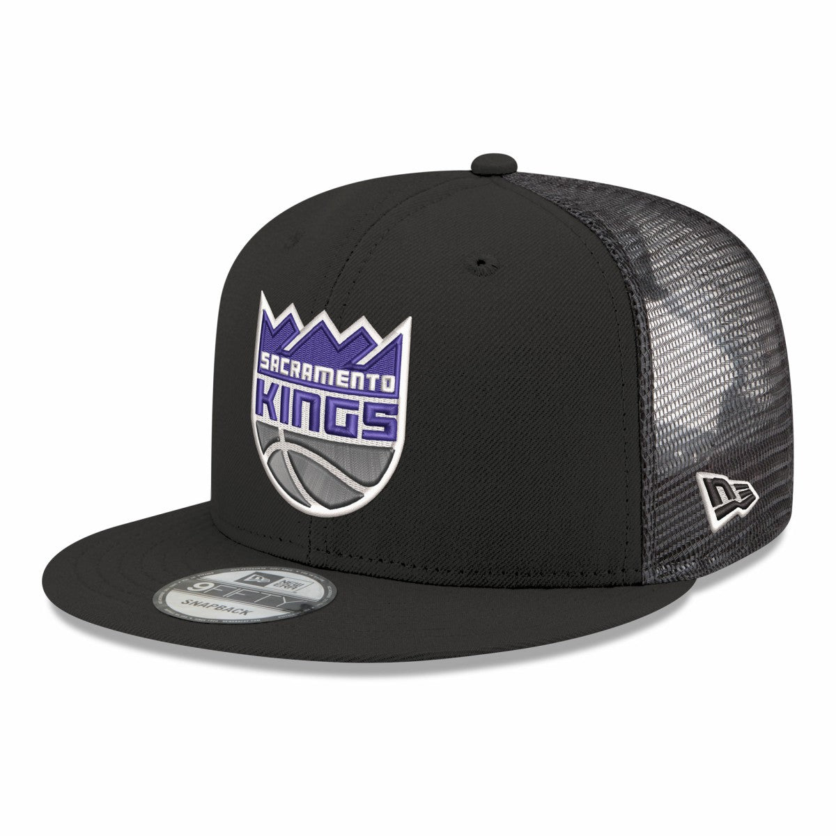 New Era Sacramento Kings Core Logo Meshback 9FIFTY Snapback Hat Black