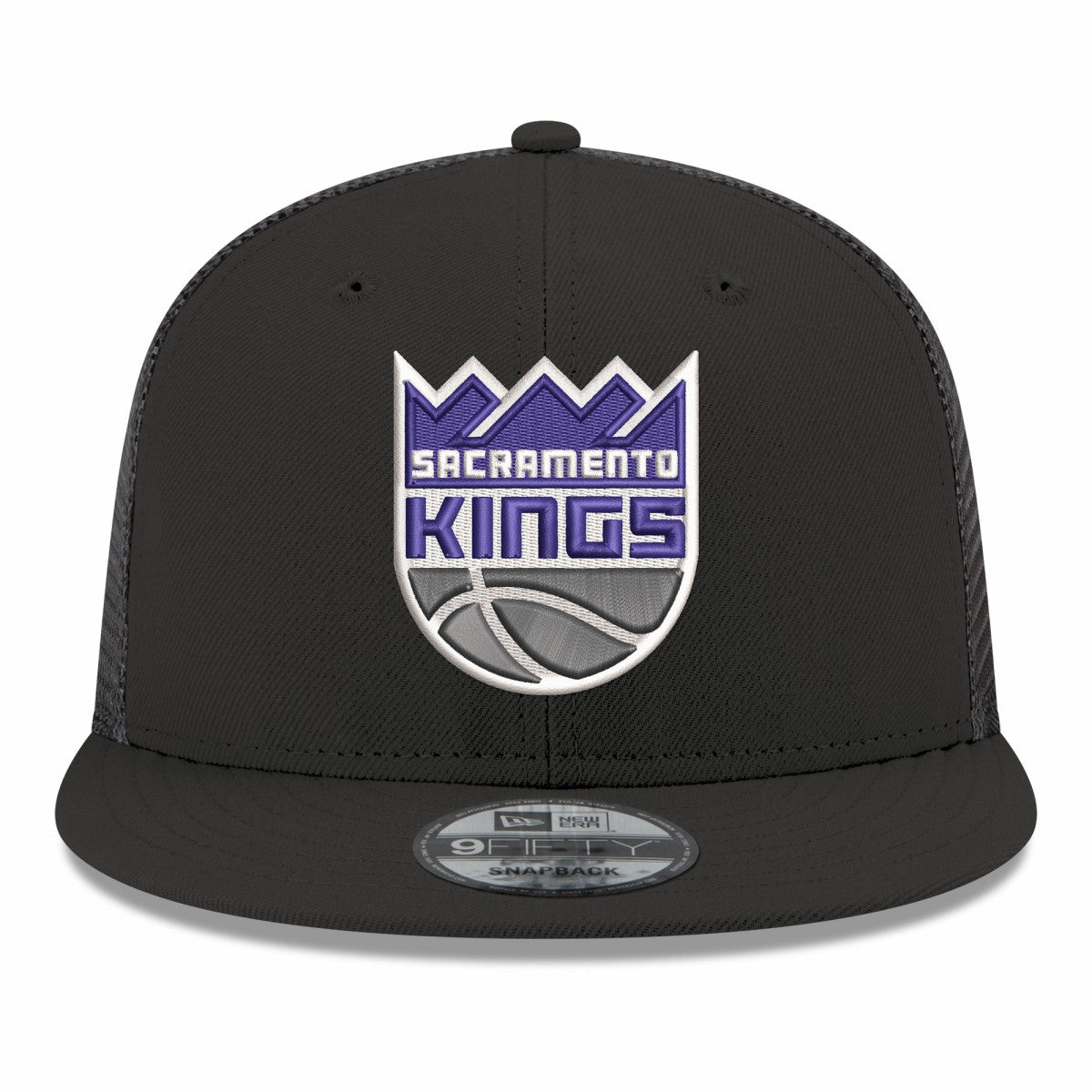 New Era Sacramento Kings Core Logo Meshback 9FIFTY Snapback Hat Black