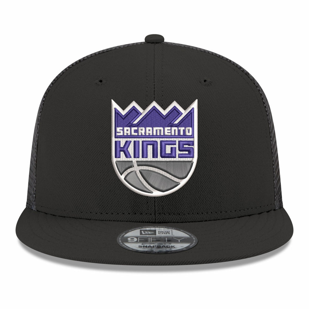 New Era Sacramento Kings Core Logo Meshback 9FIFTY Snapback Hat Black