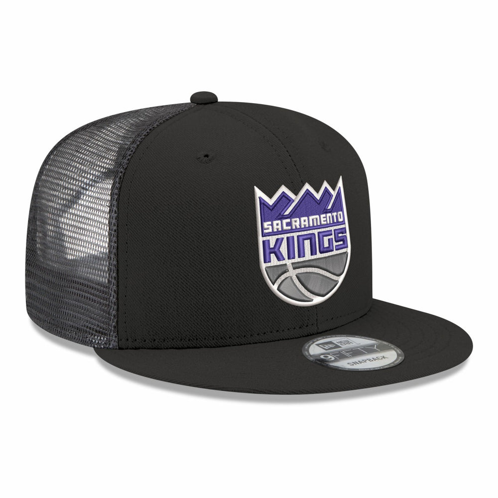 New Era Sacramento Kings Core Logo Meshback 9FIFTY Snapback Hat Black
