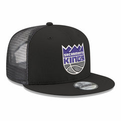 New Era Sacramento Kings Core Logo Meshback 9FIFTY Snapback Hat Black