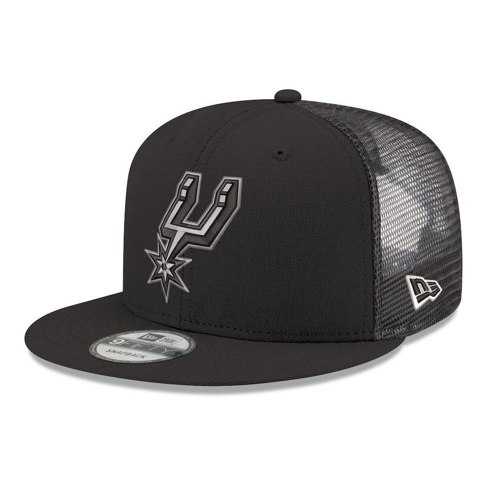 New Era San Antonio Spurs Core Logo Meshback 9FIFTY Snapback Hat Black