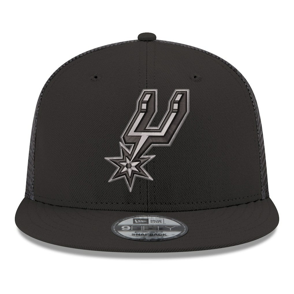 New Era San Antonio Spurs Core Logo Meshback 9FIFTY Snapback Hat Black