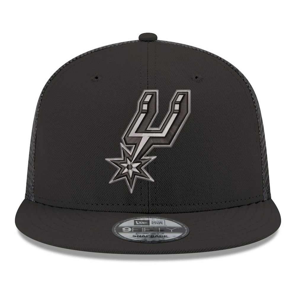 New Era San Antonio Spurs Core Logo Meshback 9FIFTY Snapback Hat Black