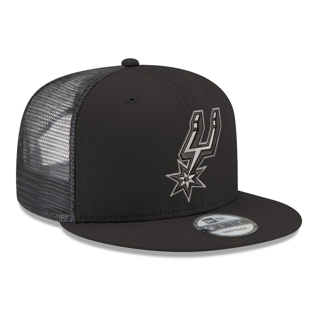 New Era San Antonio Spurs Core Logo Meshback 9FIFTY Snapback Hat Black