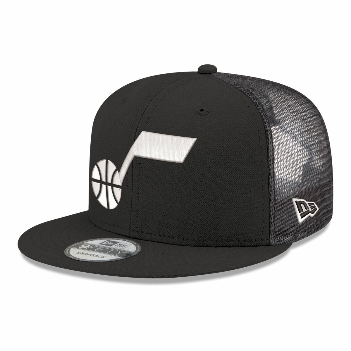 New Era Utah Jazz Core Logo Meshback 9FIFTY Snapback Hat Black