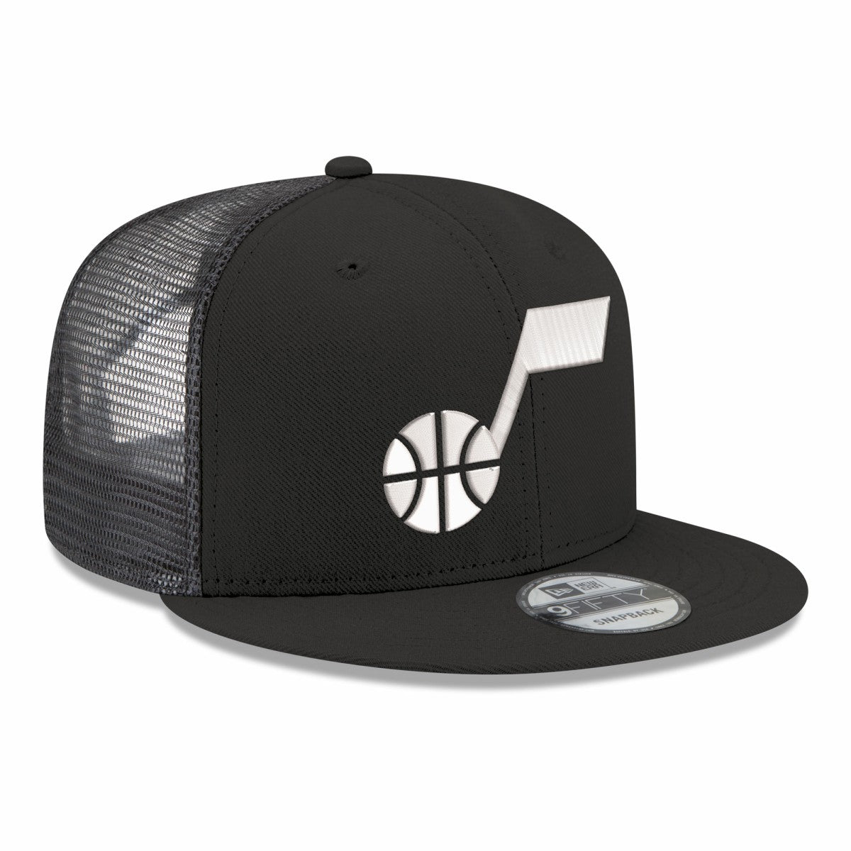 New Era Utah Jazz Core Logo Meshback 9FIFTY Snapback Hat Black