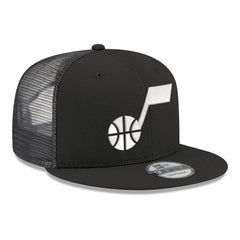 New Era Utah Jazz Core Logo Meshback 9FIFTY Snapback Hat Black