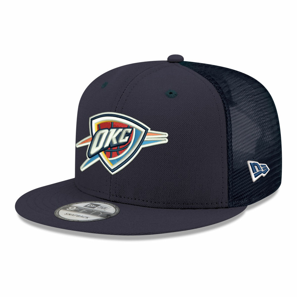 New Era Oklahoma City Thunder Core Logo Meshback 9FIFTY Snapback Hat Navy