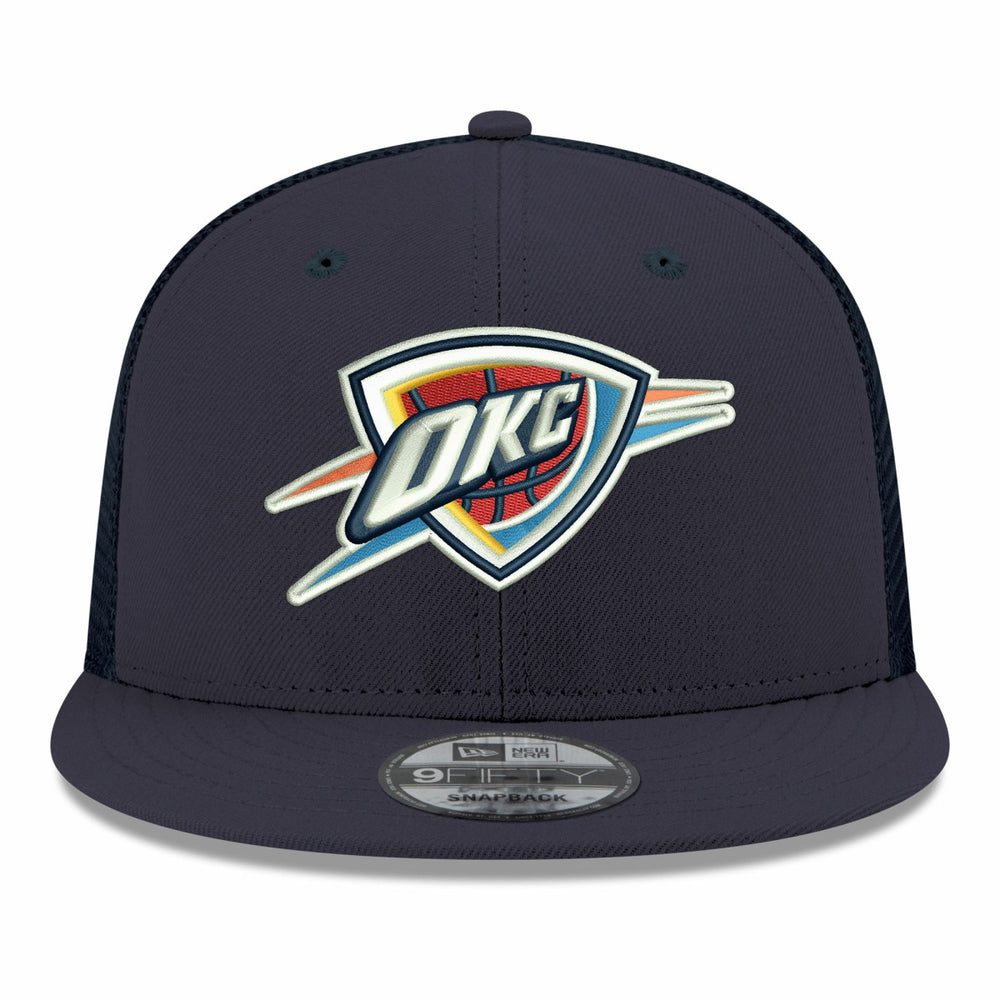 New Era Oklahoma City Thunder Core Logo Meshback 9FIFTY Snapback Hat Navy