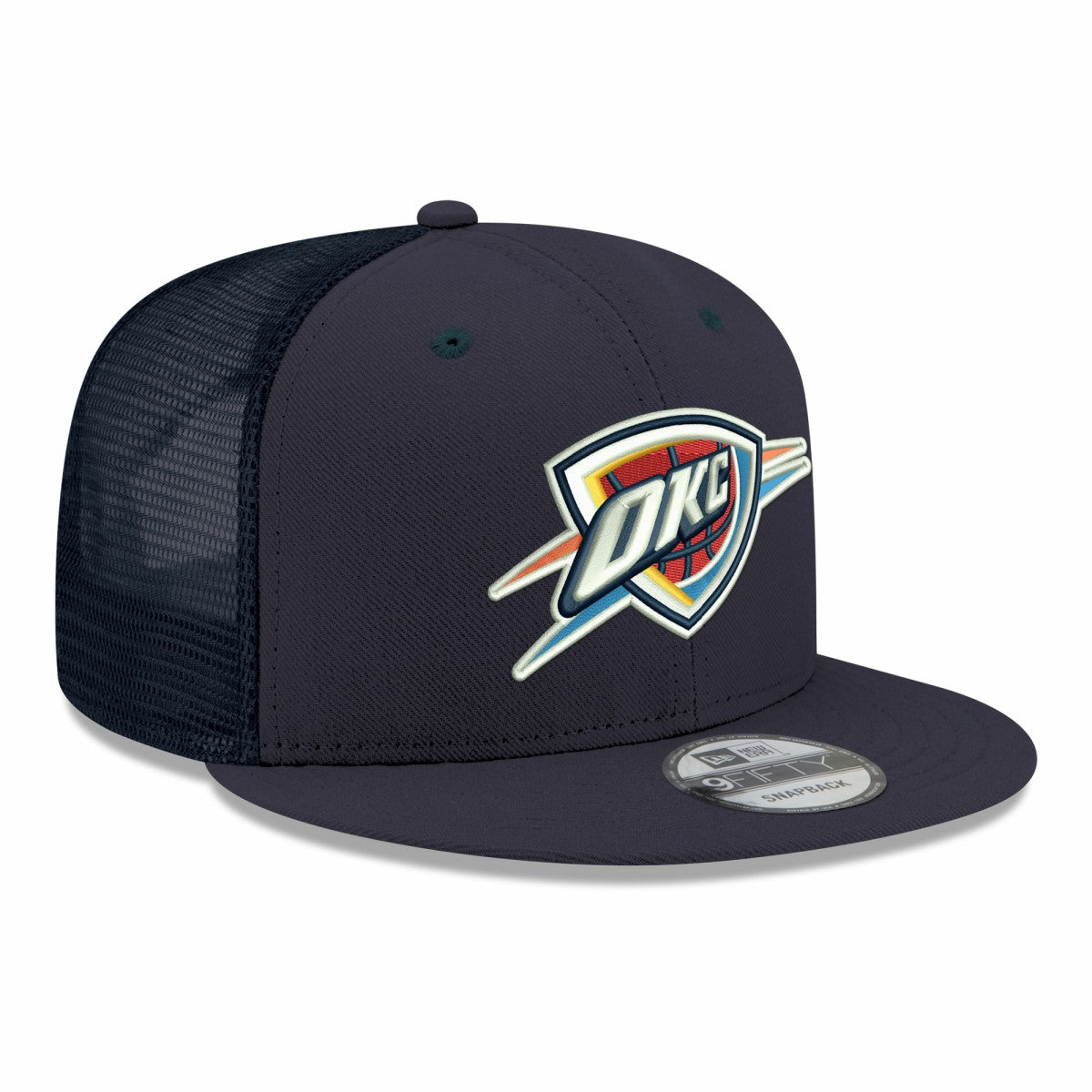 New Era Oklahoma City Thunder Core Logo Meshback 9FIFTY Snapback Hat Navy