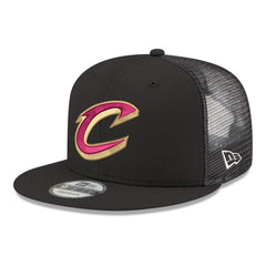 New Era Cleveland Cavaliers Core Logo Meshback 9FIFTY Snapback Hat Black