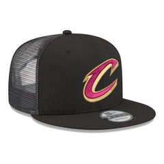 New Era Cleveland Cavaliers Core Logo Meshback 9FIFTY Snapback Hat Black